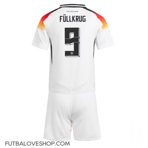 Dres Nemecko Niclas Fullkrug #9 Domáci pre deti ME 2024 Krátky Rukáv (+ trenírky)